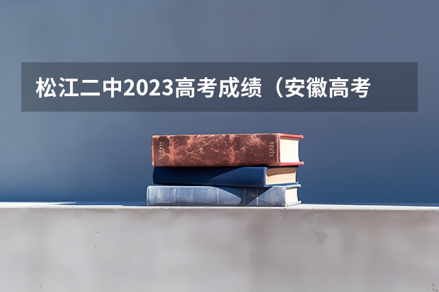 松江二中2023高考成绩（安徽高考人数）