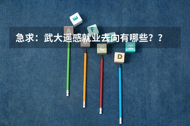 急求：武大遥感就业去向有哪些？？