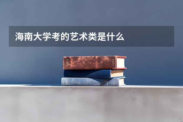 海南大学考的艺术类是什么
