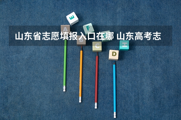 山东省志愿填报入口在哪 山东高考志愿可以填几个专业