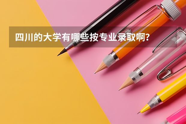 四川的大学有哪些按专业录取啊？