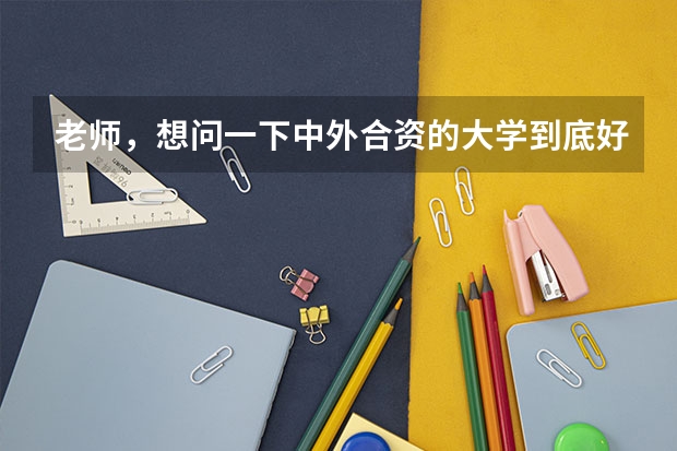 老师，想问一下中外合资的大学到底好不好呢