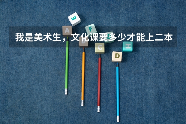 我是美术生，文化课要多少才能上二本？