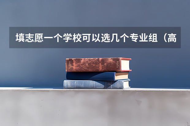 填志愿一个学校可以选几个专业组（高考志愿可以报几个大学几个专业）
