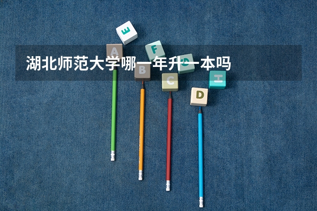 湖北师范大学哪一年升一本吗
