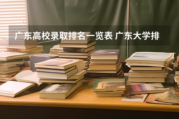 广东高校录取排名一览表 广东大学排行榜录取分数线