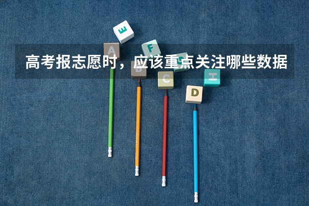 高考报志愿时，应该重点关注哪些数据信息？