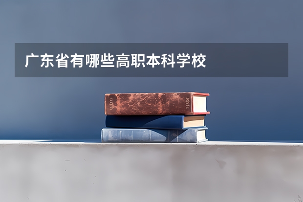 广东省有哪些高职本科学校