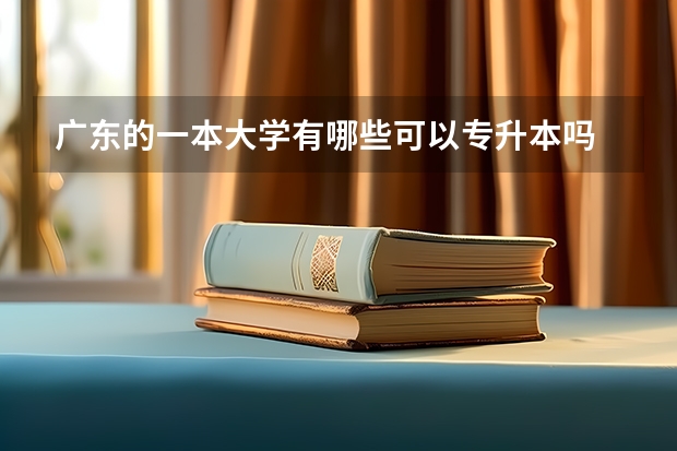广东的一本大学有哪些可以专升本吗