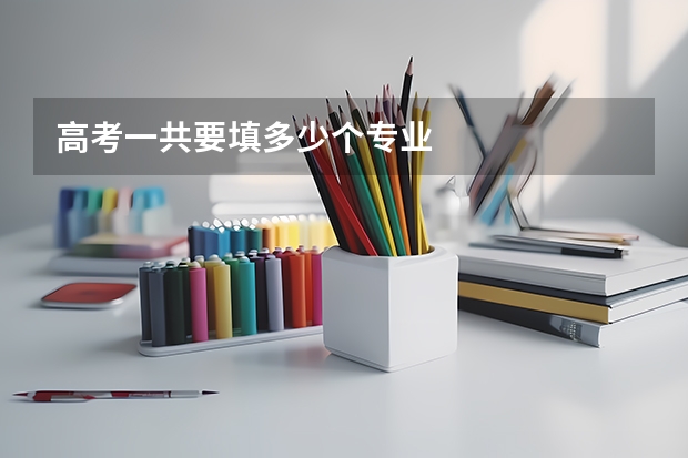 高考一共要填多少个专业
