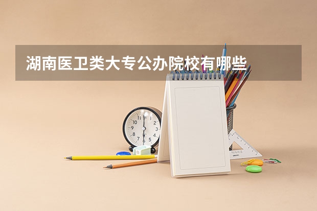 湖南医卫类大专公办院校有哪些