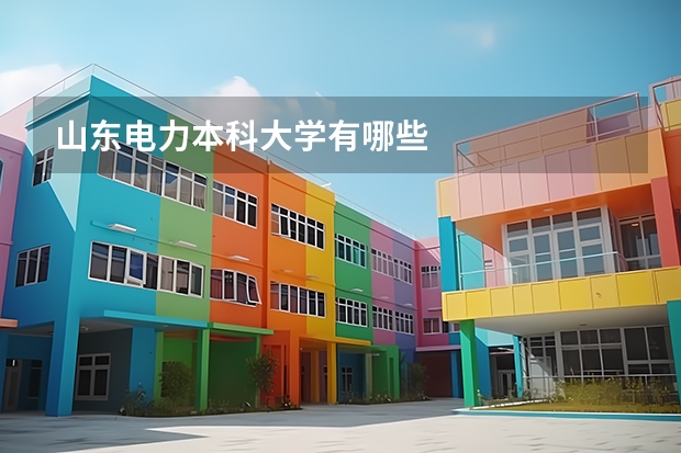 山东电力本科大学有哪些