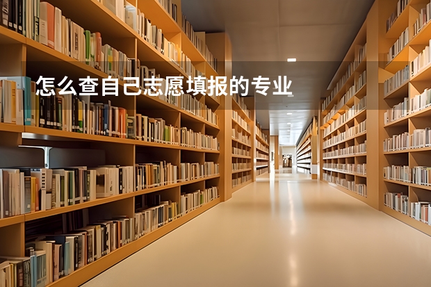 怎么查自己志愿填报的专业
