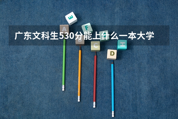 广东文科生530分能上什么一本大学？