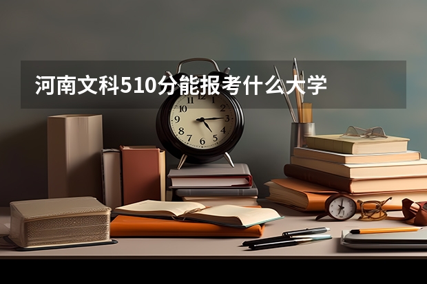 河南文科510分能报考什么大学