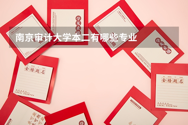 南京审计大学本二有哪些专业