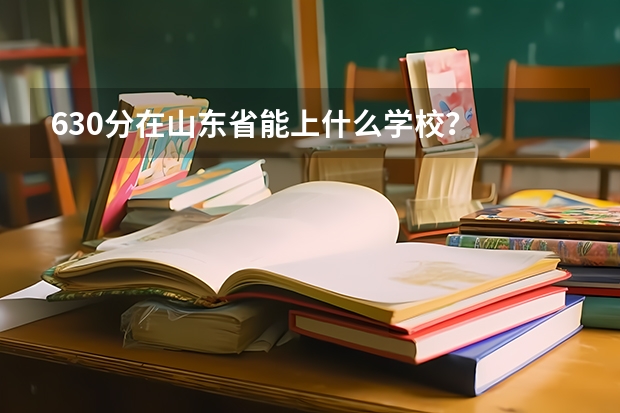 630分在山东省能上什么学校？