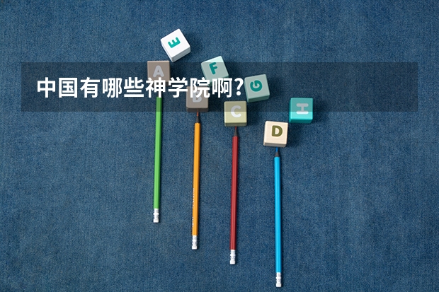 中国有哪些神学院啊?