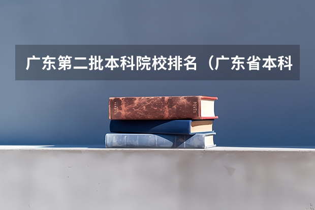 广东第二批本科院校排名（广东省本科大学排名）