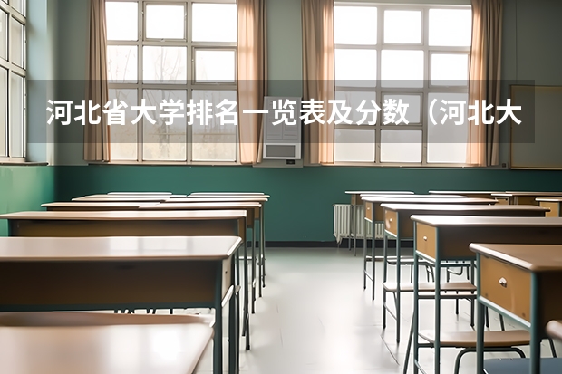 河北省大学排名一览表及分数（河北大学排名最新排名（最新第75名）含校友会版+软科版）