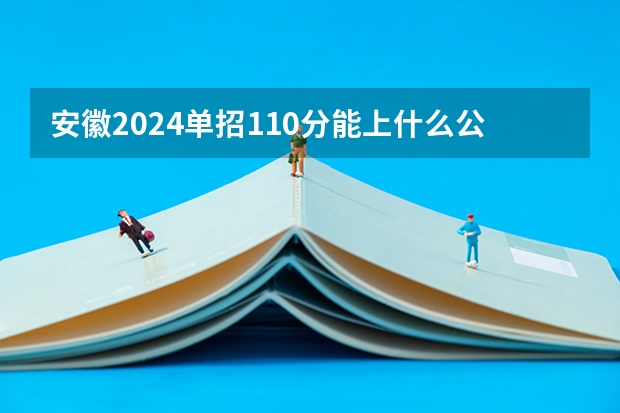 安徽2024单招110分能上什么公办学校
