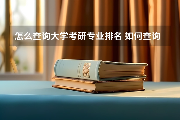 怎么查询大学考研专业排名 如何查询大学研究生的专业？