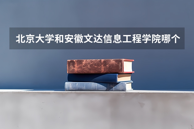 北京大学和安徽文达信息工程学院哪个值得报考（录取分数线对比）