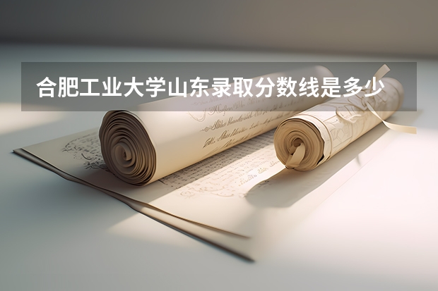 合肥工业大学山东录取分数线是多少