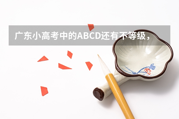 广东小高考中的ABCD还有不等级，分别是什么分数