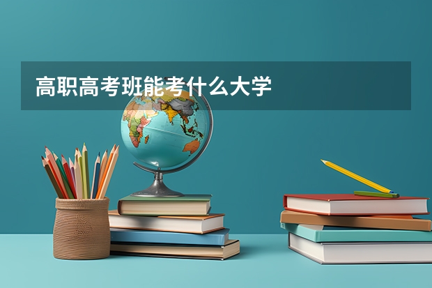 高职高考班能考什么大学