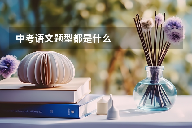 中考语文题型都是什么