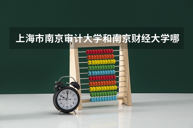 上海市南京审计大学和南京财经大学哪个更好？