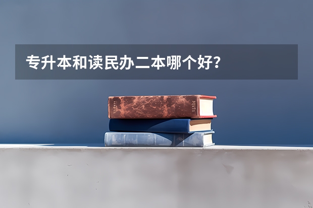 专升本和读民办二本哪个好？