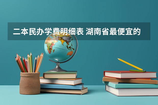 二本民办学费明细表 湖南省最便宜的民办二本