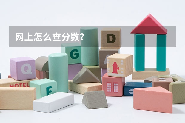 网上怎么查分数？
