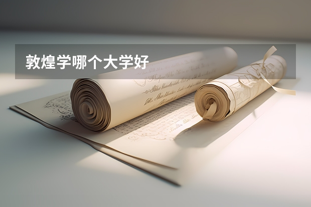 敦煌学哪个大学好