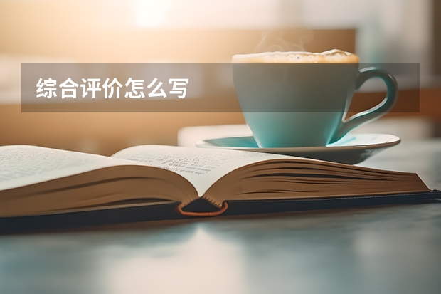综合评价怎么写