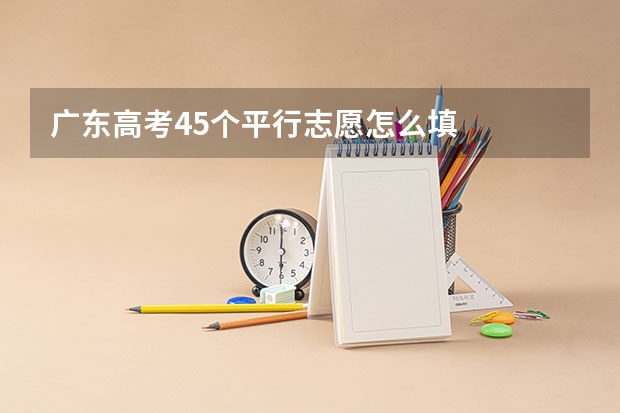 广东高考45个平行志愿怎么填